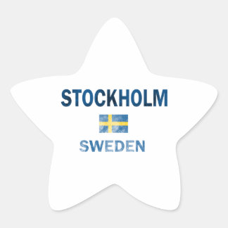 Geschmacksmuster von Stockholm Schweden Stern-Aufkleber