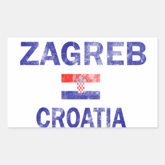 Geschmacksmuster von Zagreb, Kroatien Rechteckiger Aufkleber