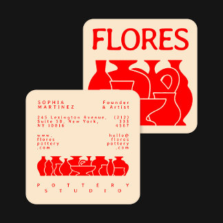 Geschmacksmusterkarte für die Silhouette von Fettv Quadratische Visitenkarte