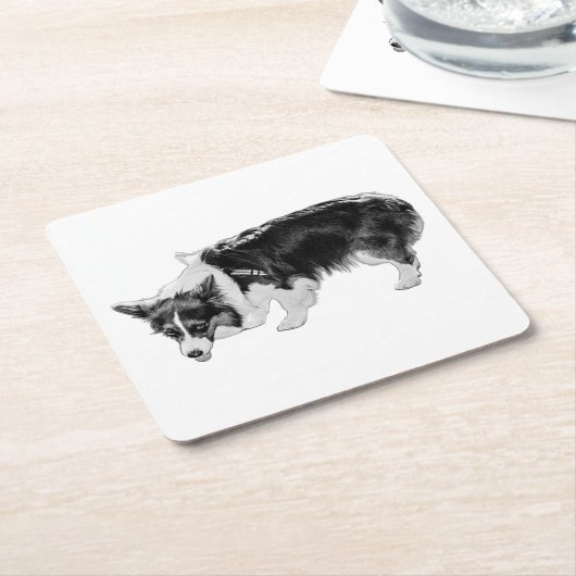 Geschmackstest Rechteckiger Pappuntersetzer (angewinkelt)