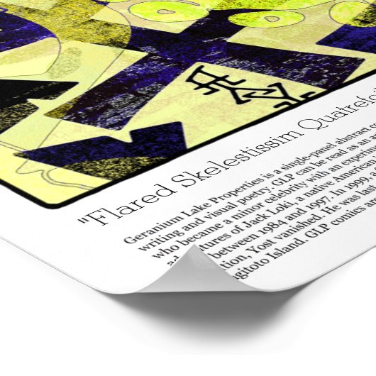 Geschmackte Skelestissim Quatrefolie Poster (Ecke)