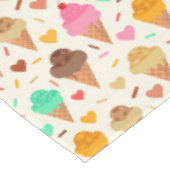 Geschmackvoll farbiges Eis-Muster Tischdecke (Schrägansicht)