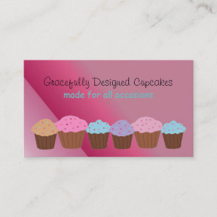 Geschmackvoll gestaltete Cupcakes Visitenkarte