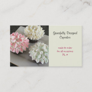 Geschmackvoll gestaltete Cupcakes Visitenkarte