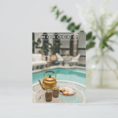 Geschmackvoll marokkanischer Tee mit grüner Minze Postkarte (Stehend Vorderseite)