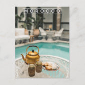 Geschmackvoll marokkanischer Tee mit grüner Minze Postkarte (Vorderseite)