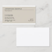 Geschmackvoll modern elegantes Monogramm einzigart Visitenkarte (Vorne/Hinten)