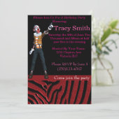 Geschmackvoll Party Clown Geburtstag Einladung (Stehend Vorderseite)