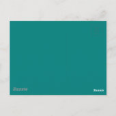 Geschmackvoll raffinierte Aquamarine Farbe Postkarte (Rückseite)