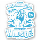 Geschmackvoll Retro TAZ™ Aufkleber (Vorderseite)