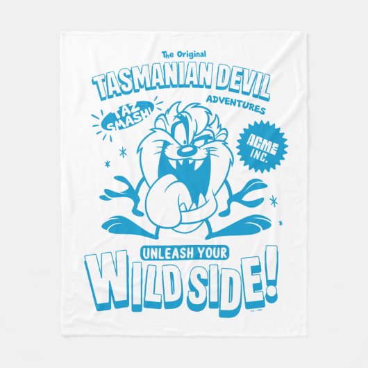 Geschmackvoll Retro TAZ™ Fleecedecke (Vorderseite)