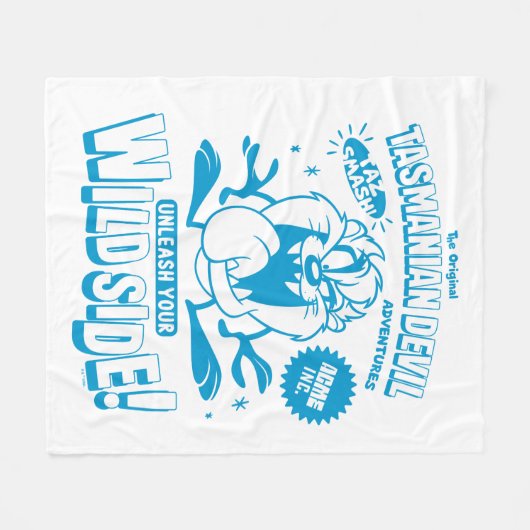 Geschmackvoll Retro TAZ™ Fleecedecke (Vorderseite (Horizontal))