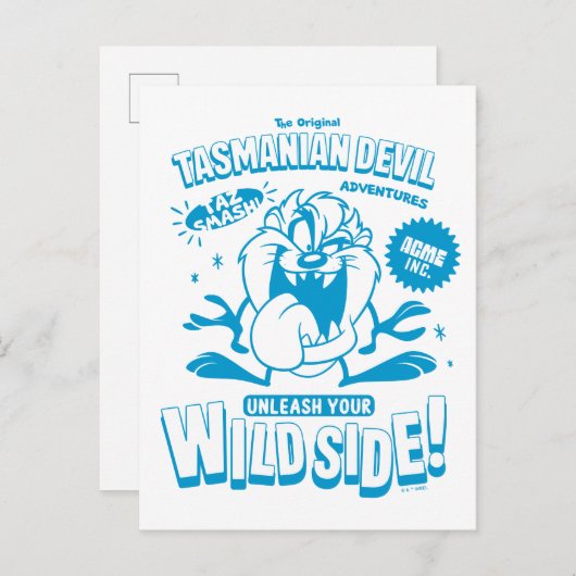 Geschmackvoll Retro TAZ™ Postkarte (Vorne/Hinten)