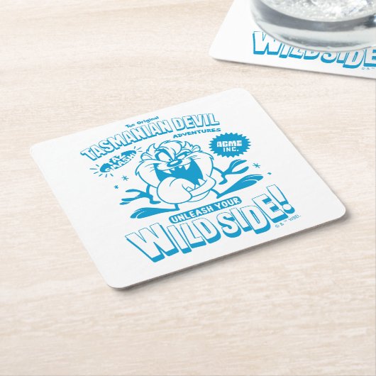 Geschmackvoll Retro TAZ™ Rechteckiger Pappuntersetzer (angewinkelt)