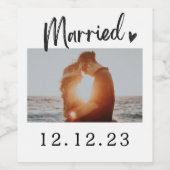 Geschmackvoll und einfach Verheiratete Wine Labels Weinetikett (Einzelnes Label)