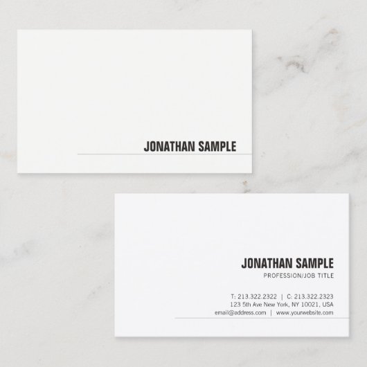 Geschmackvoll und modern Minimalistisch Elegant Ni Visitenkarte (Vorne/Hinten)