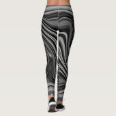 Geschmackvoll weißer einfarbiger Spiraleffekt Leggings (Rückseite)