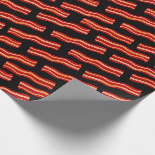 Geschmackvolle Bacon Strips Muster Geschenkpapier (Ecke)