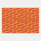 Geschmackvolle Bacon Strips Muster Geschenkpapier Set (Vorderseite)