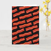 Geschmackvolle Bacon Strips Muster Karte (Gelbe Blume)