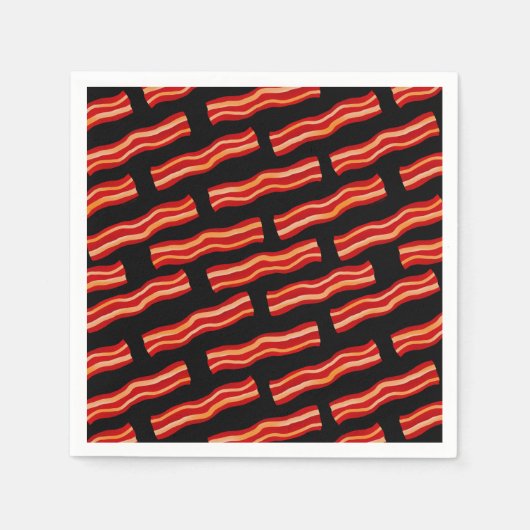 Geschmackvolle Bacon Strips Muster Serviette (Vorderseite)