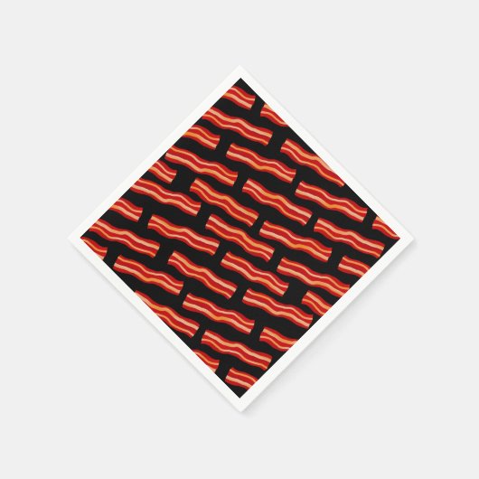 Geschmackvolle Bacon Strips Muster Serviette (Ecke)