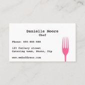 Geschmackvolle Besteck-Catering- oder Koch-Visiten Visitenkarte (Rückseite)