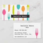 Geschmackvolle Besteck-Catering- oder Koch-Visiten Visitenkarte (Vorne/Hinten)