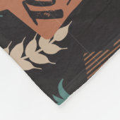 Geschmackvolle Brot Toast Muster in schwarzem Hint Fleecedecke (Ecke)