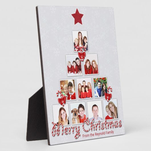 Geschmackvolle Candy Cane Weihnachtsbaum Foto Coll Fotoplatte (Seite)