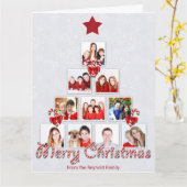 Geschmackvolle Candy Cane Weihnachtsbaum Foto Coll Karte (Gelbe Blume)