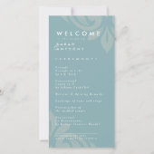 Geschmackvolle Elegant Damask PewterBlue Hochzeits (Vorderseite)