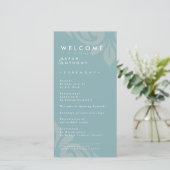 Geschmackvolle Elegant Damask PewterBlue Hochzeits (Stehend Vorderseite)