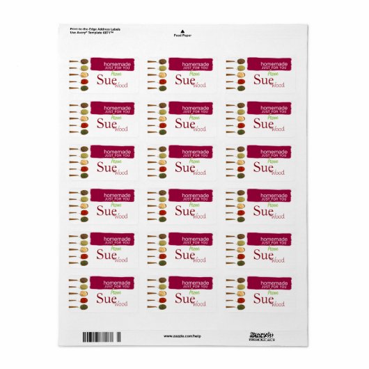 Geschmackvolle Geschenketiketten Adressaufkleber (Vorne)