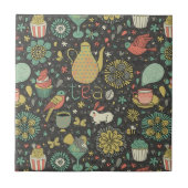 Geschmackvolle helle Tee-Karte Fliese (Vorderseite)