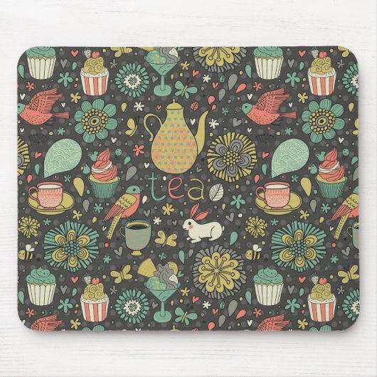 Geschmackvolle helle Tee-Karte Mousepad (Vorne)