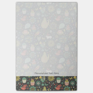 Geschmackvolle helle Tee-Karte Post-it Klebezettel