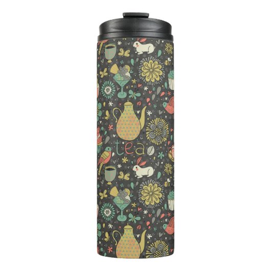 Geschmackvolle helle Tee-Karte Thermosbecher (Vorderseite)