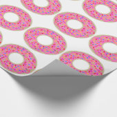 Geschmackvolle Novelty Pink Donuts Geschenkpapier (Ecke)