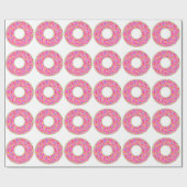 Geschmackvolle Novelty Pink Donuts Geschenkpapier (Flach)