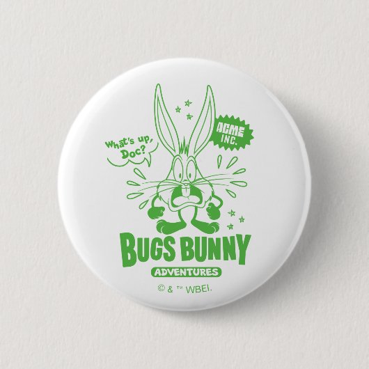 Geschmackvolle Retro BUGS BUNNY™ Button (Vorderseite)