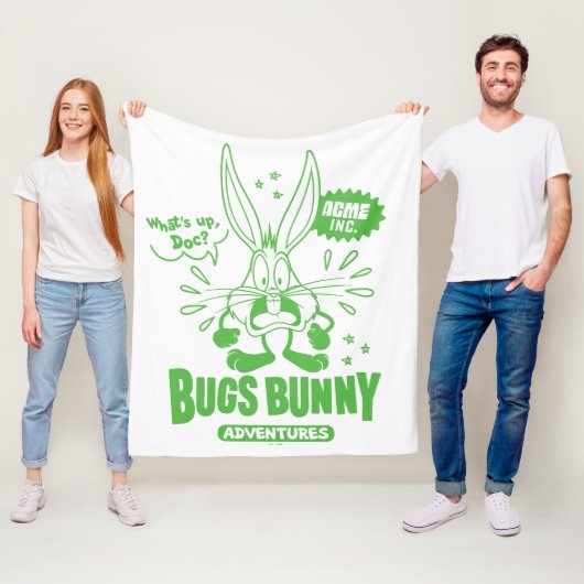 Geschmackvolle Retro BUGS BUNNY™ Fleecedecke (Beispiel)