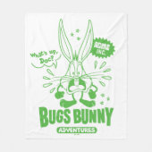 Geschmackvolle Retro BUGS BUNNY™ Fleecedecke (Vorderseite)