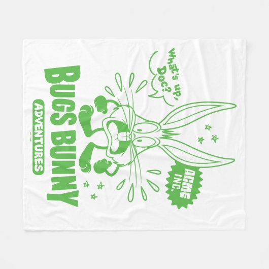 Geschmackvolle Retro BUGS BUNNY™ Fleecedecke (Vorderseite (Horizontal))