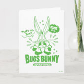 Geschmackvolle Retro BUGS BUNNY™ Karte (Vorderseite)