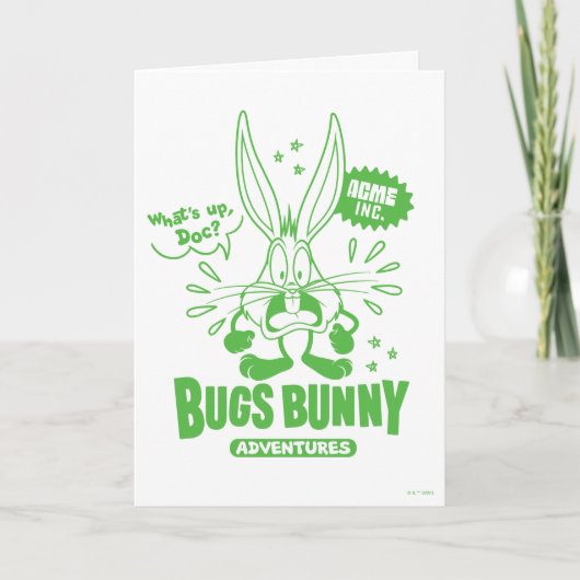 Geschmackvolle Retro BUGS BUNNY™ Karte (Vorderseite)