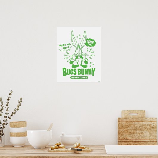 Geschmackvolle Retro BUGS BUNNY™ Poster (Küche)
