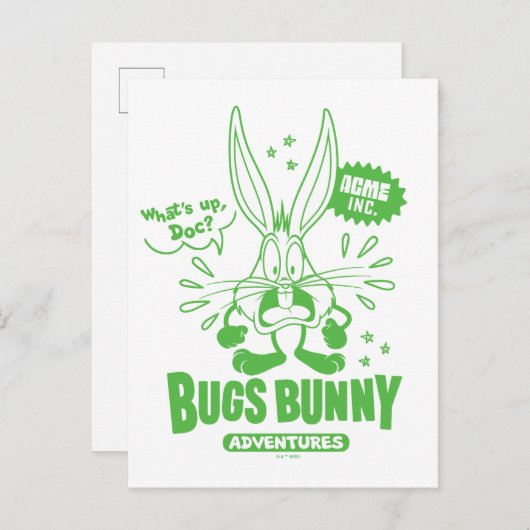 Geschmackvolle Retro BUGS BUNNY™ Postkarte (Vorne/Hinten)