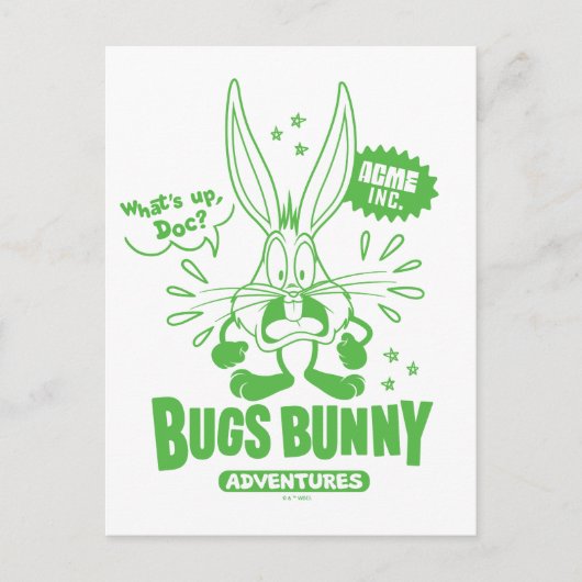 Geschmackvolle Retro BUGS BUNNY™ Postkarte (Vorderseite)