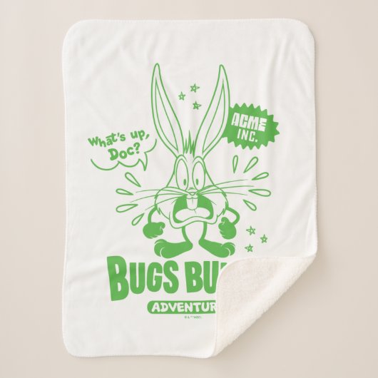Geschmackvolle Retro BUGS BUNNY™ Sherpadecke (Vorderseite)